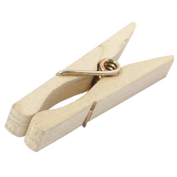 KUPO Wood C47 Spring-Type Cloths Pins (50 Pcs Per Bag)