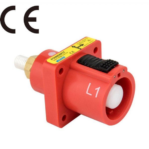 KUPO PowerFit Single-pole Panel Source Connector- Line 1 Red