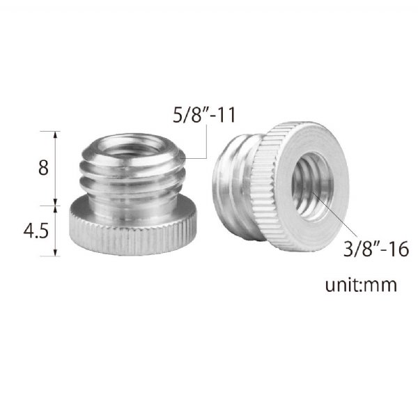 KUPO 3/8"-16 To 5/8"-11 Threaded Screw Adapter For Tripod